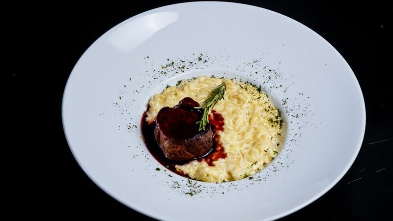 Villányi vörösboros risotto